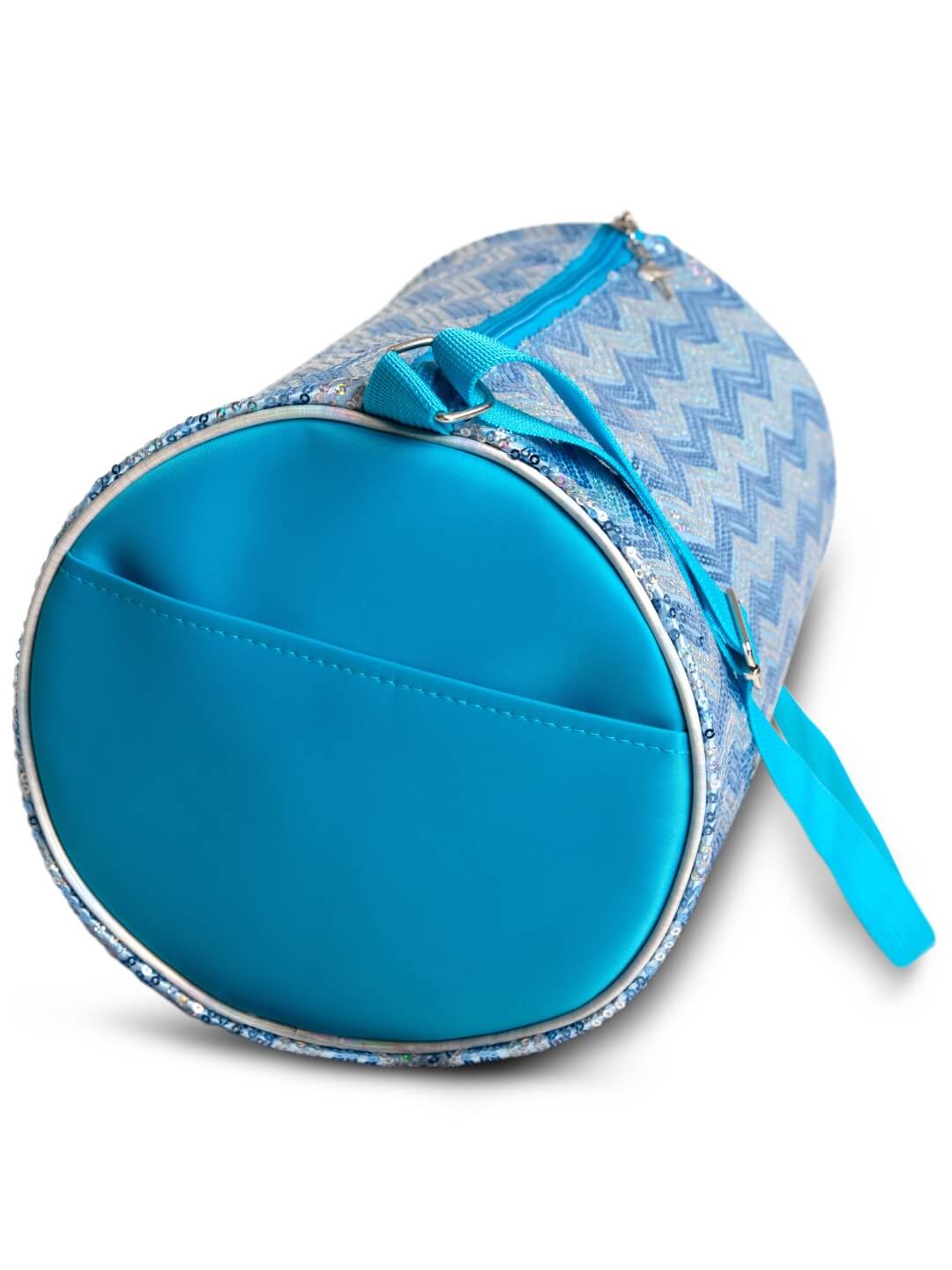 Chevron Barrel Bag, Alternate, color, blue