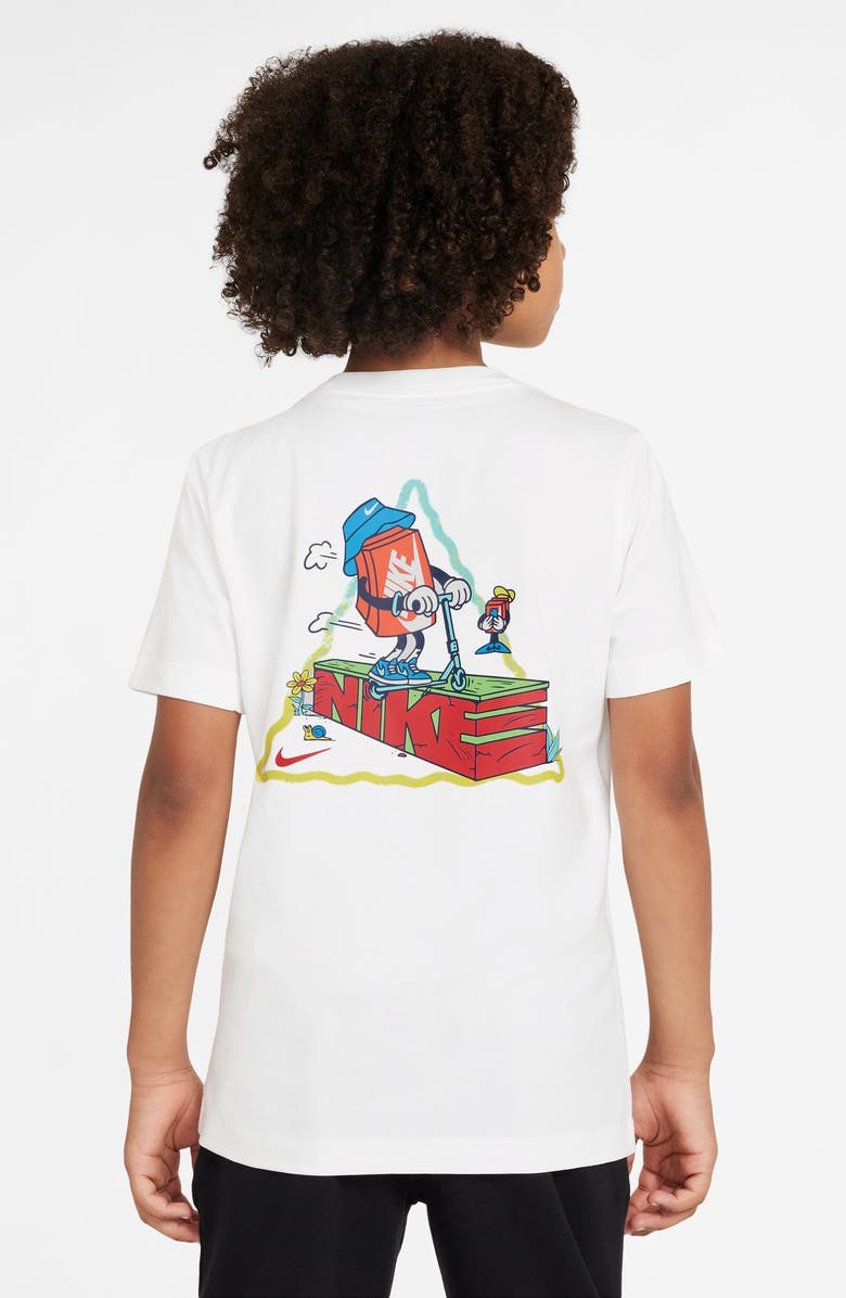 Nike Kids' Boxy Scooter Graphic T-Shirt, Alternate, color, White