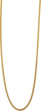 Argento Vivo Sterling Silver Flat Cable Chain Necklace