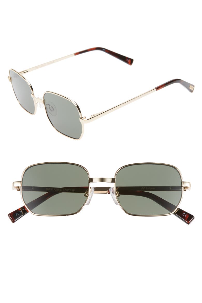 The Flash 52mm Round Sunglasses, Main, color, GOLD