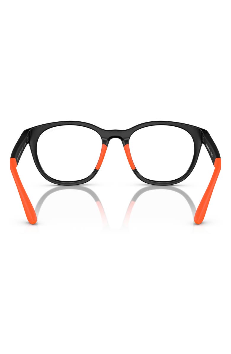 Emporio Armani 47mm Phantos Optical Glasses, Alternate, color, Matte Black / Clear