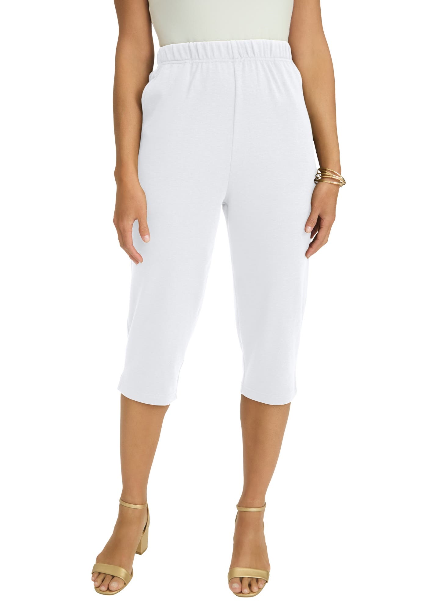 white nike capri pants