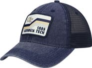 LEGACY ATHLETIC Men's Navy Georgia Tech Yellow Jackets Sun & Bars Dashboard Trucker Snapback Hat
