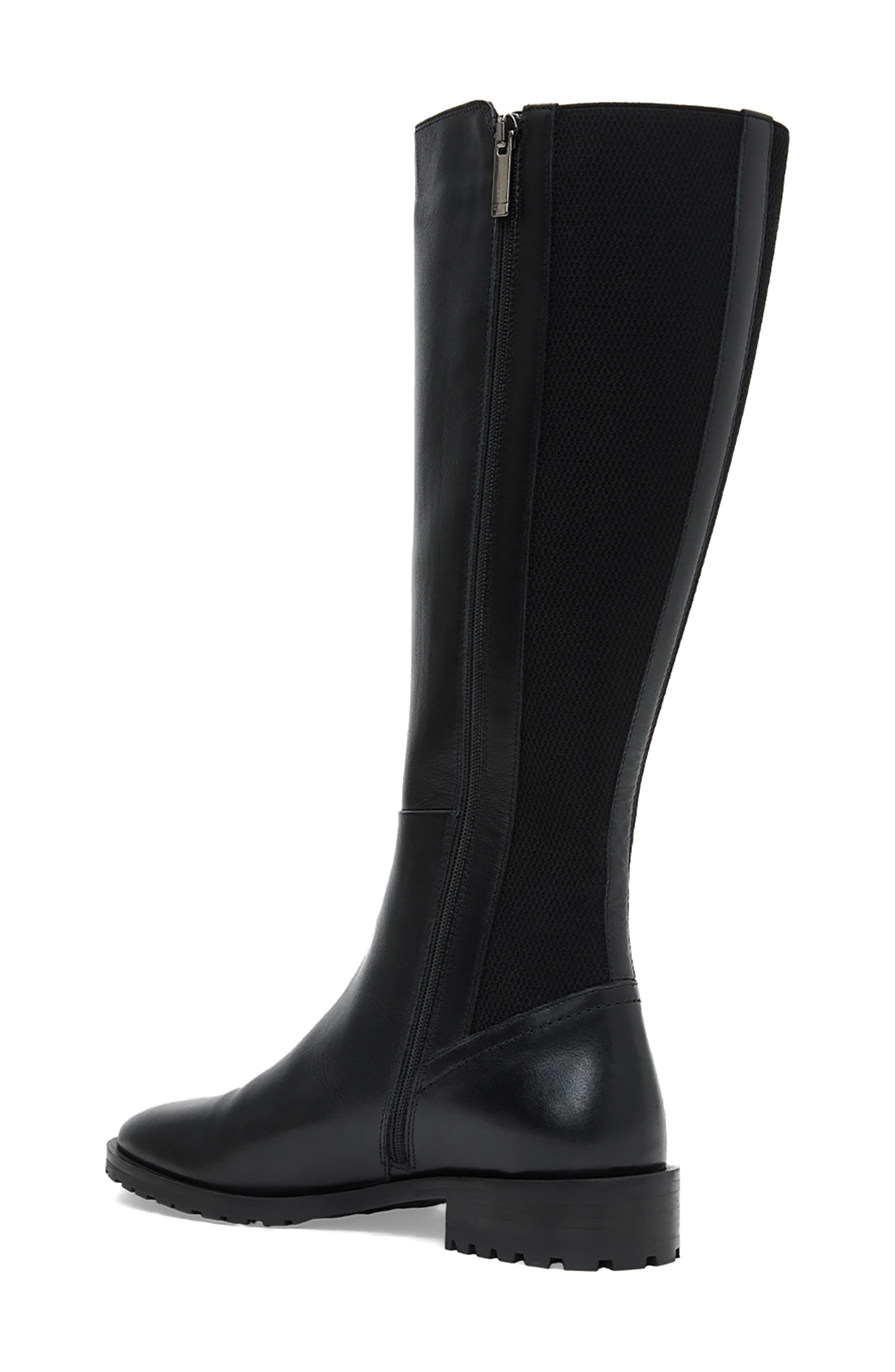 Romello Waterproof Knee High Boot, Alternate, color, BLACK LEATHER