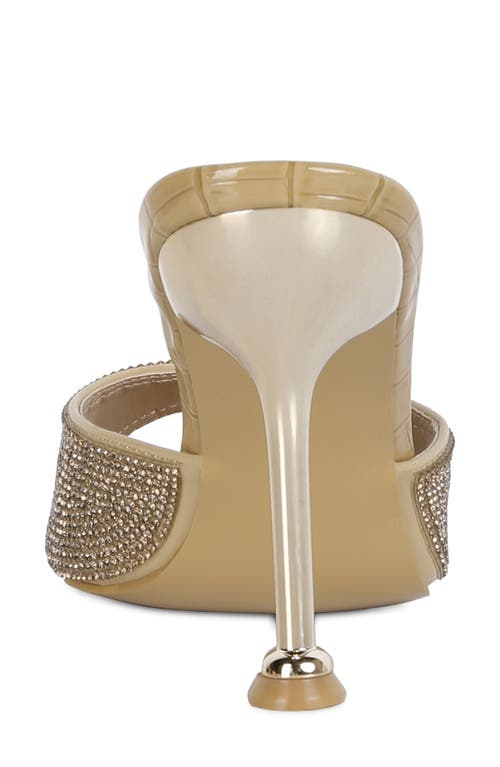 London Rag Sundai Diamante Ballroom Slide Sandal In Brown