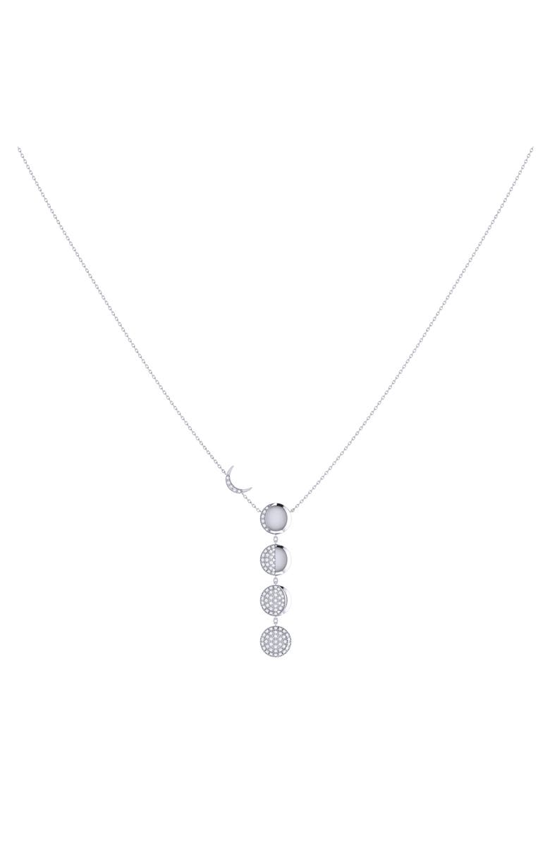 LuvMyJewelry Moon Phases Sterling Silver Diamond Necklace, Alternate, color, 