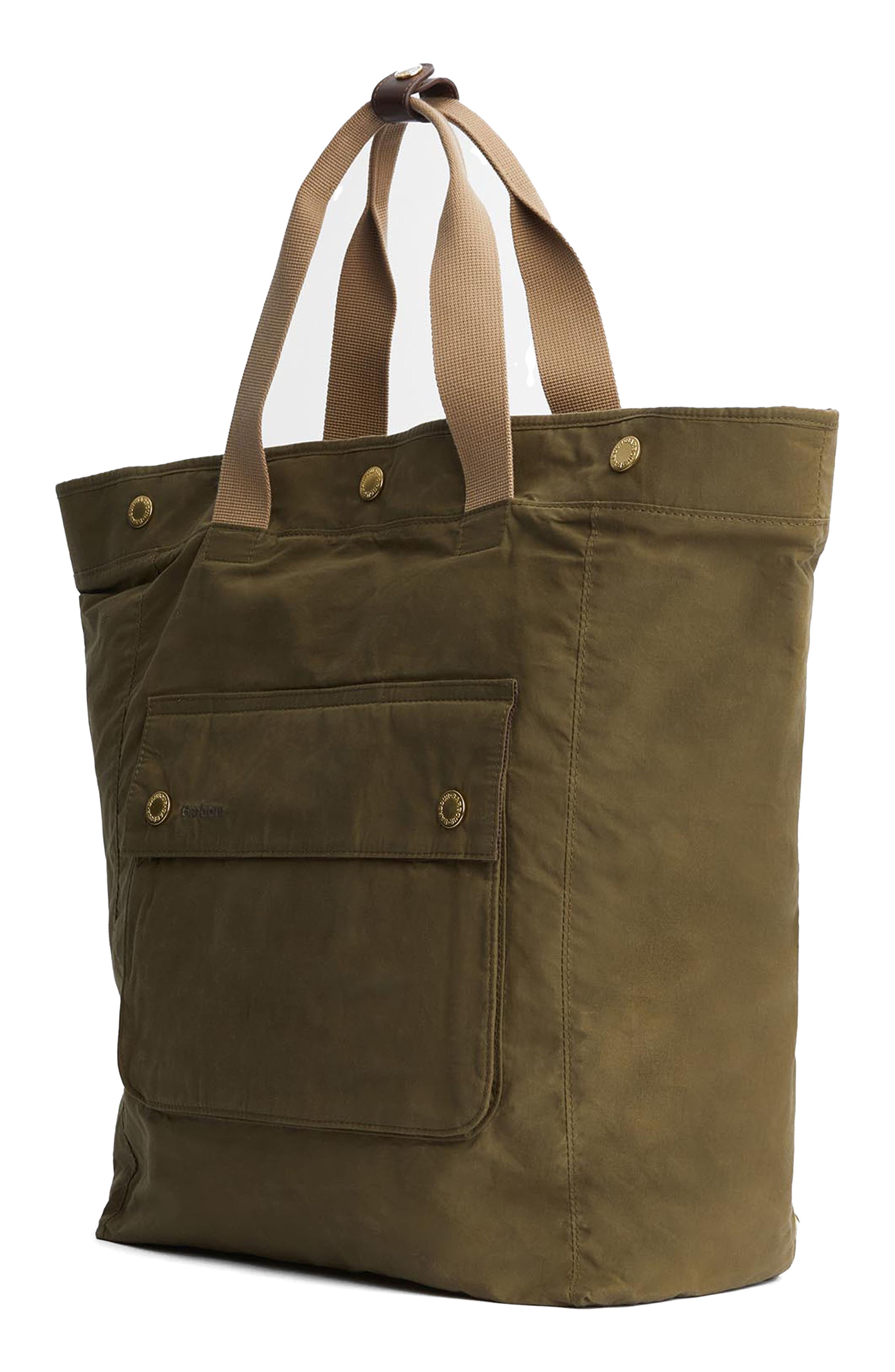 Barbour Transport Cotton Canvas Tote, Alternate, color, Dusky Green