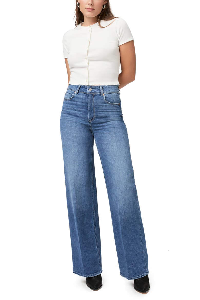 Sasha High Waist Wide Leg Jeans, Alternate, color, STEFANIA DISTRESSED