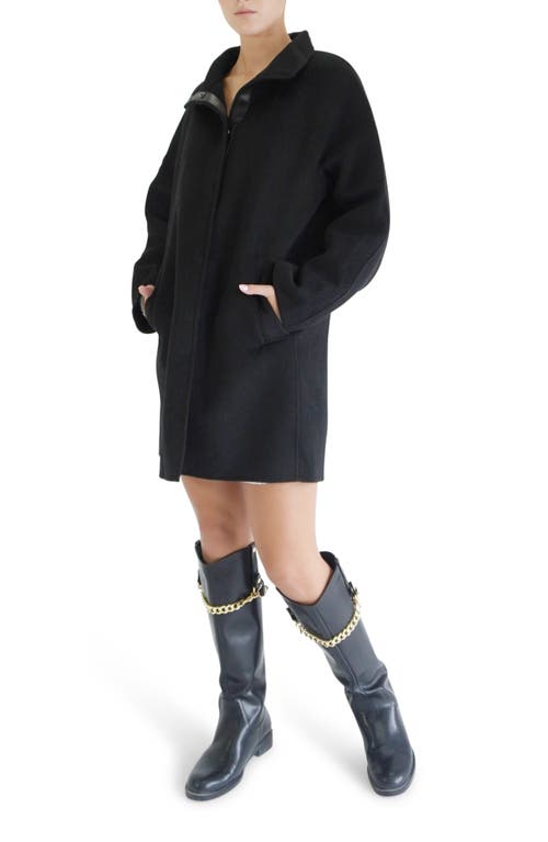 Belle & Bloom Come On Over Wool Blend Coat In Black