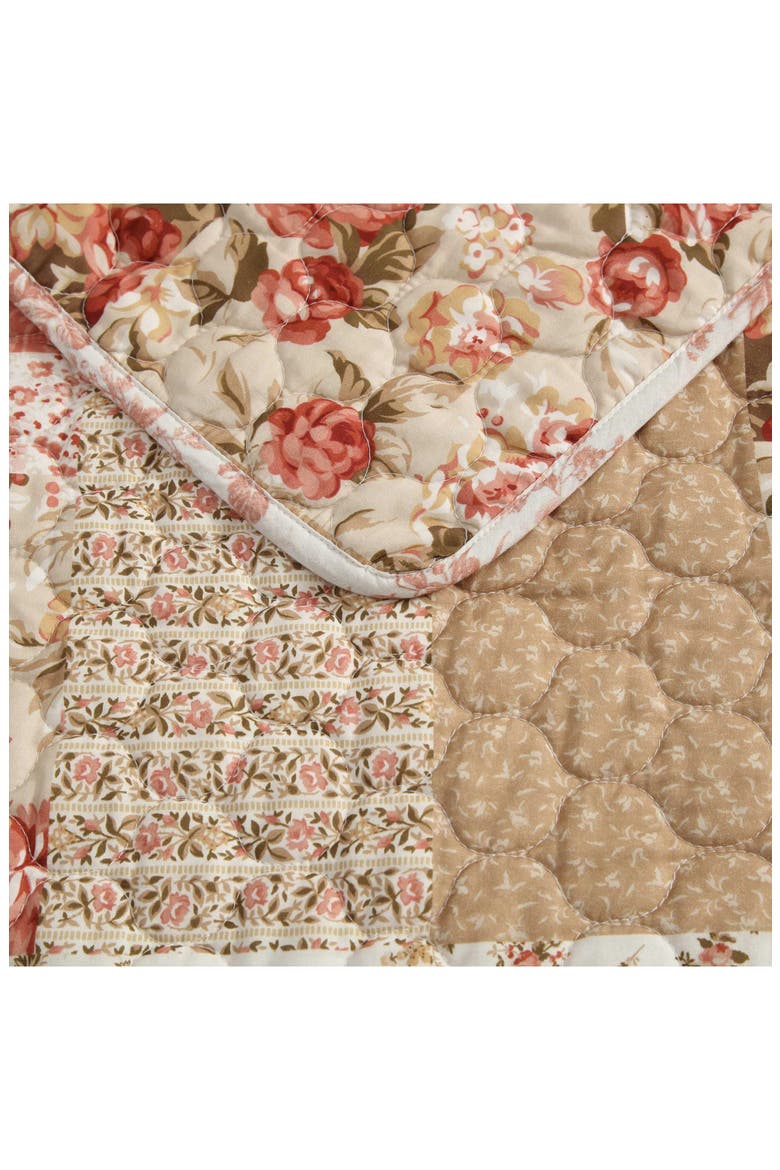 Harrietta Patchwork Cotton Quilt & Sham 3-Piece Set, Alternate, color, ROSEWOOD/ GOLD