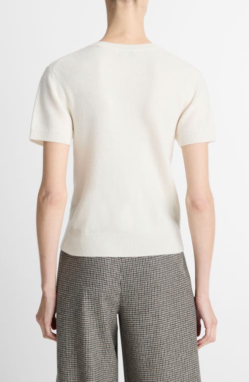 Vince Wool & Cashmere Blend Crewneck Sweater In White
