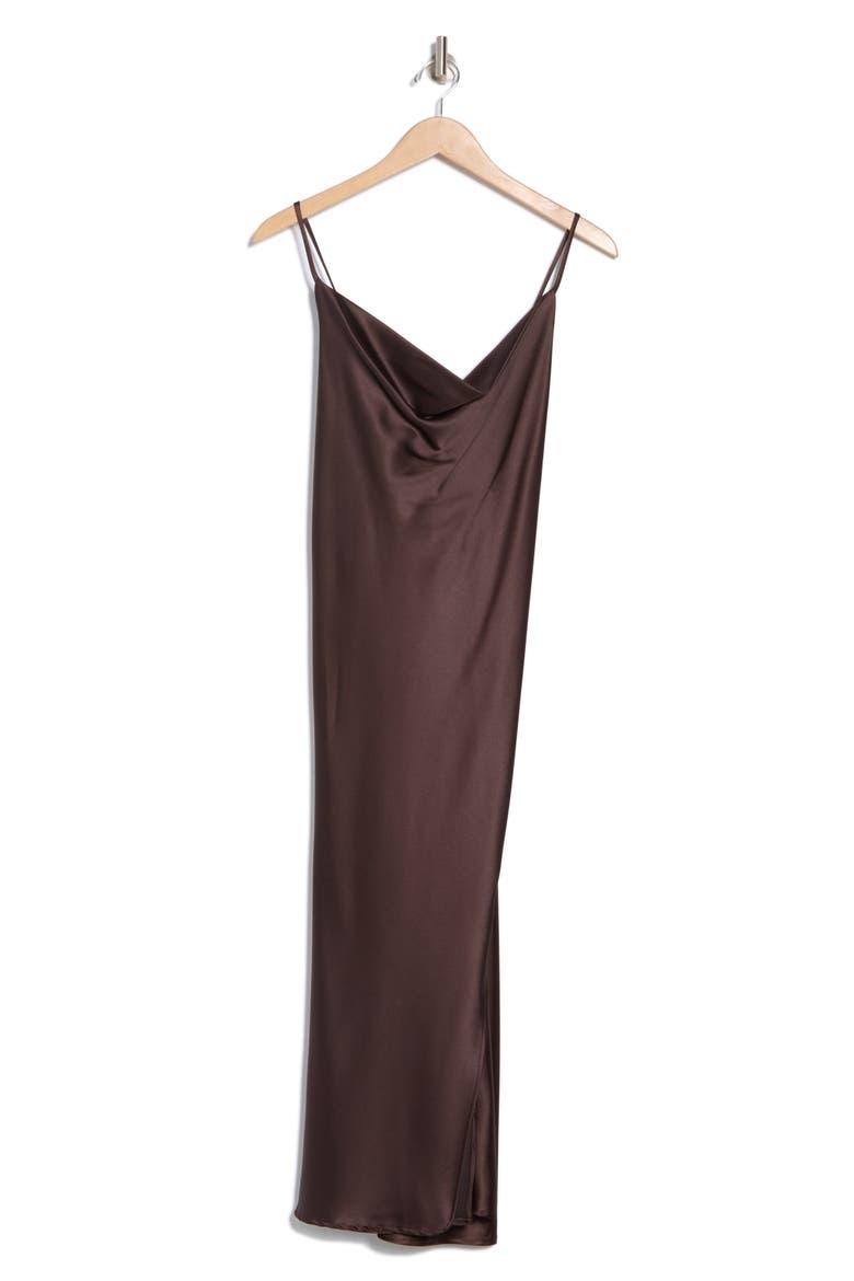 Satin Slipdress, Alternate, color, BROWN
