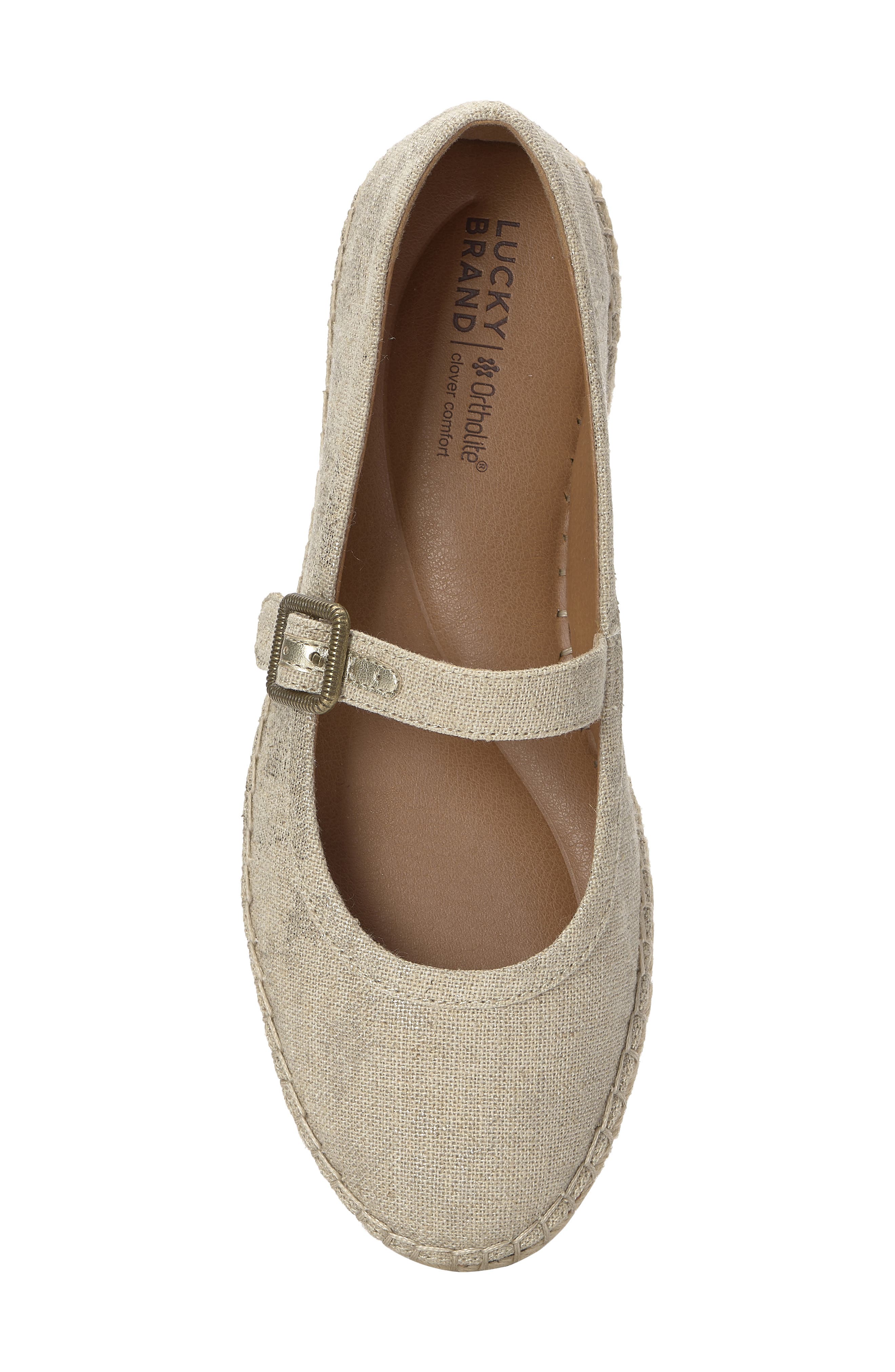 Lucky Brand Orlyna Espadrille Mary Jane Flat, Alternate, color, Natural/ Platino Mix