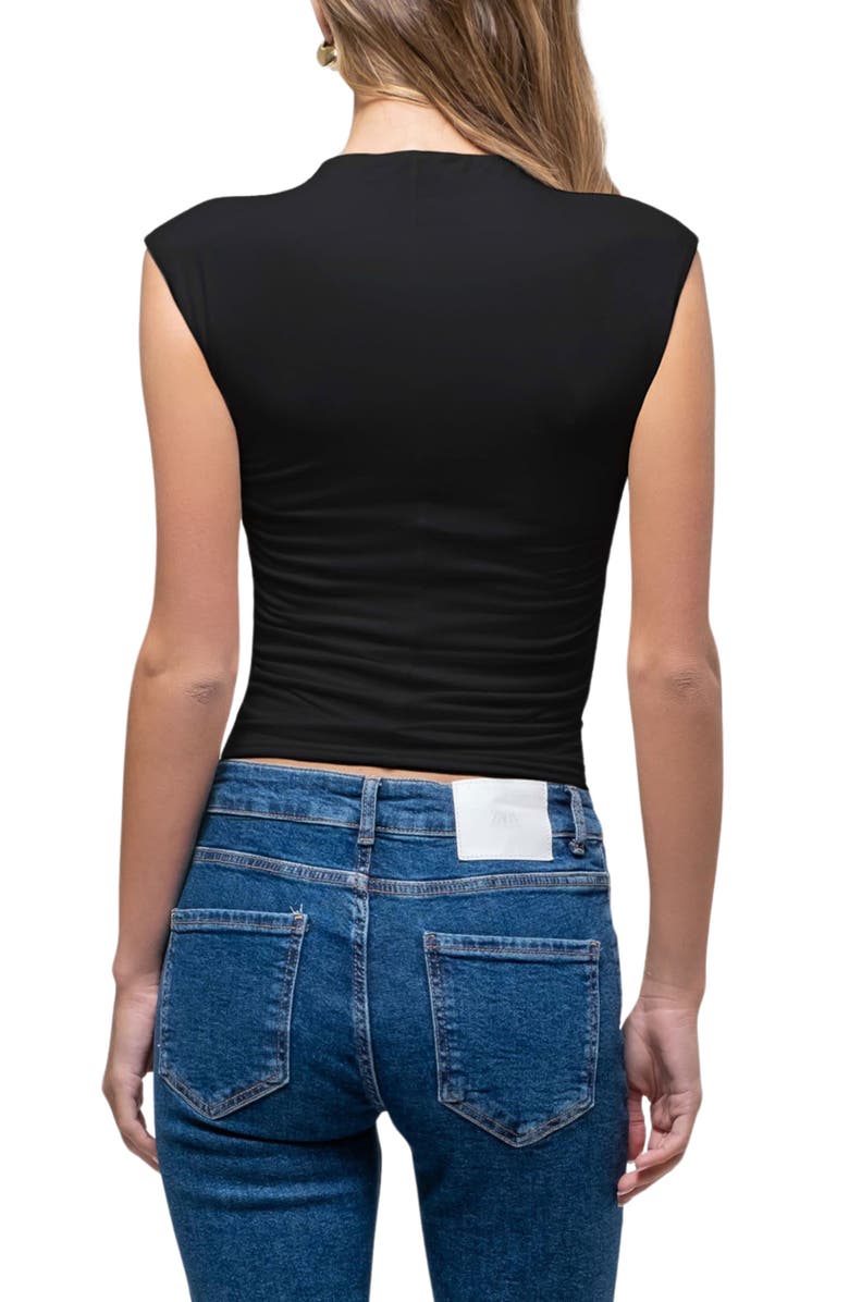 Blu Pepper Side Ruched Cap Sleeve Top, Alternate, color, 