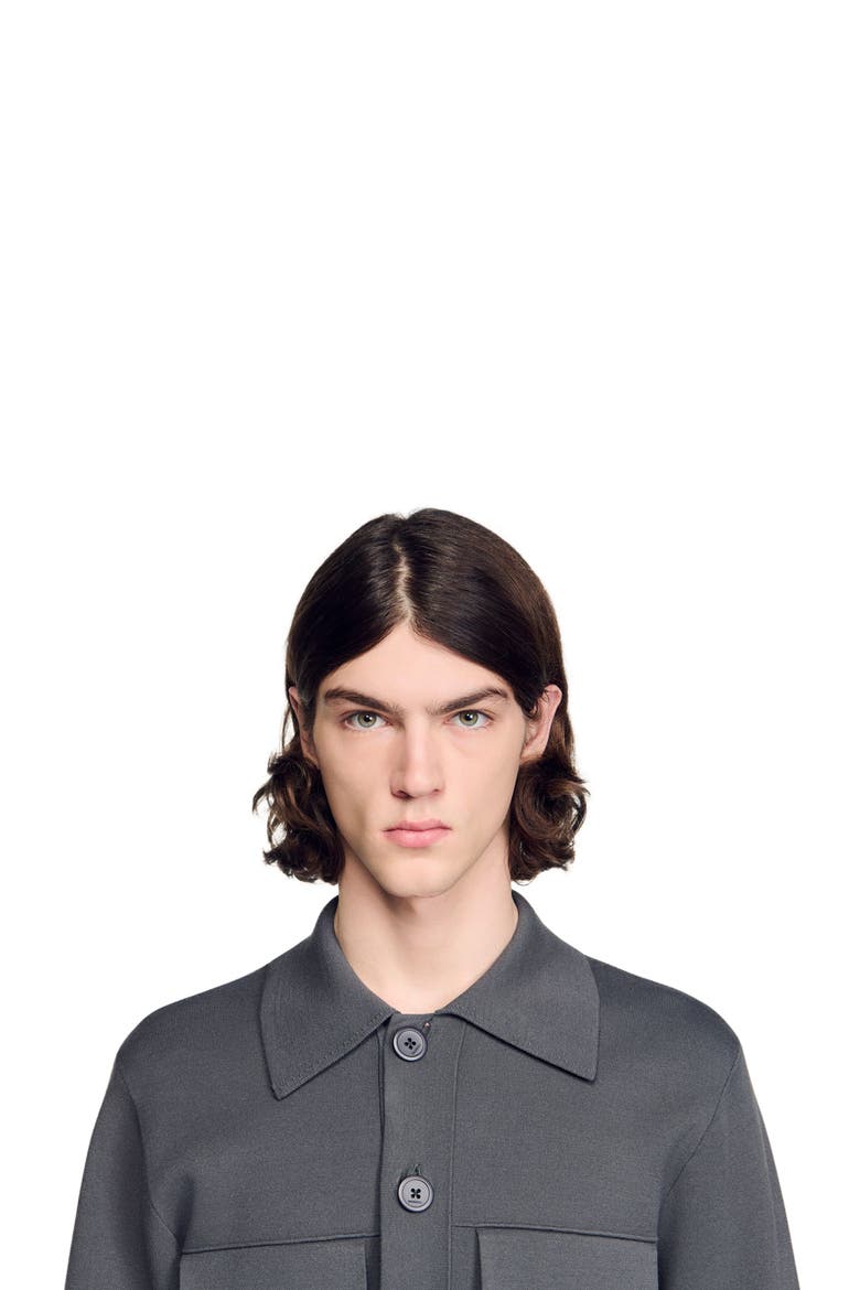 Milano knit jacket, Alternate, color, Dark grey