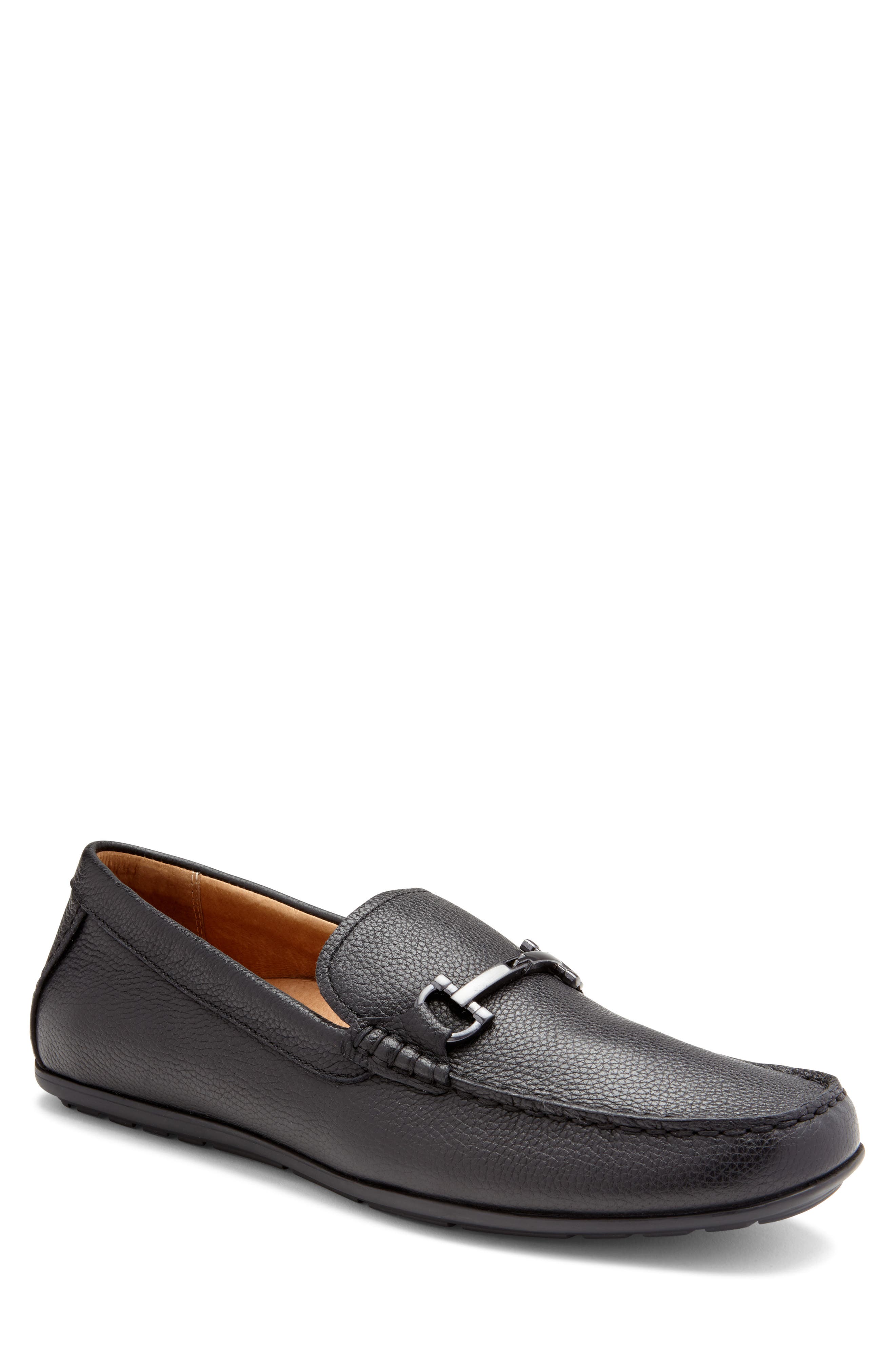 Mason Water Repellent Driving Loafer, Main, color, BLACK/ BLACK LEATHER
