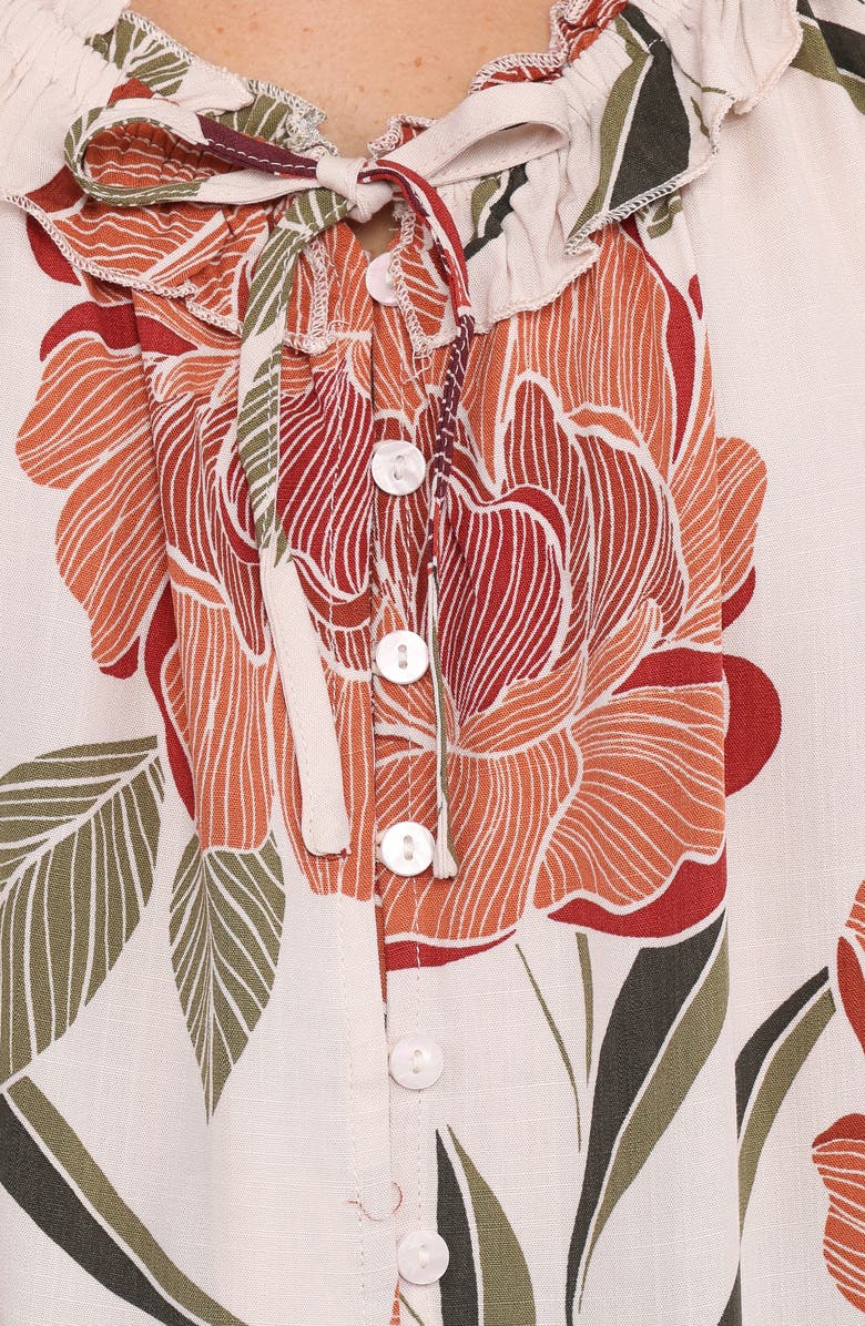 Petal & Pup Bertha Floral Button-Up Top, Alternate, color, Fall Floral