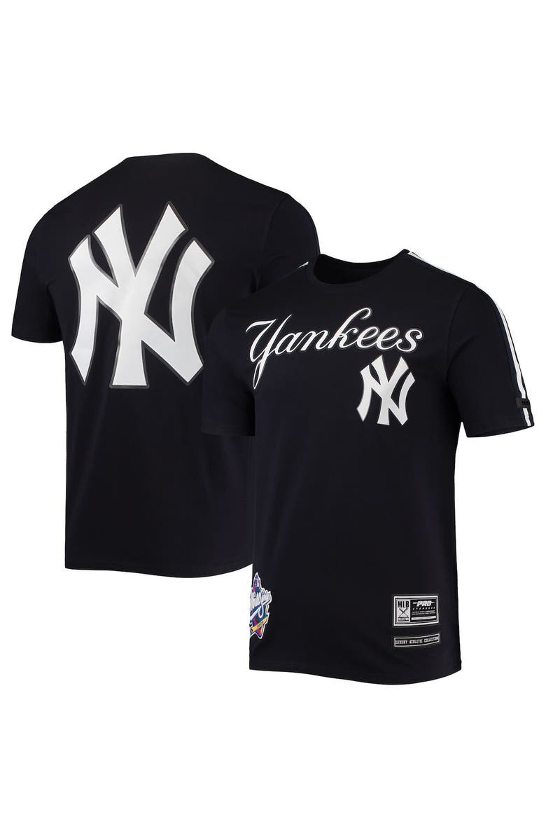 PRO STANDARD Men's Pro Standard Navy/ New York Yankees Taping T-Shirt, Alternate, color,