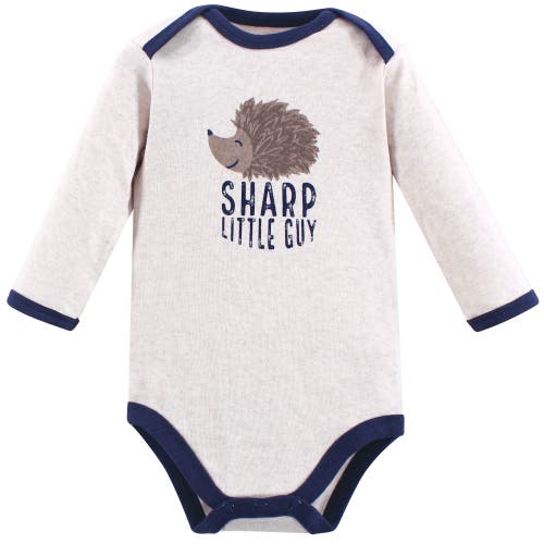 Touched By Nature Organic Cotton Long-sleeve Bodysuits In White