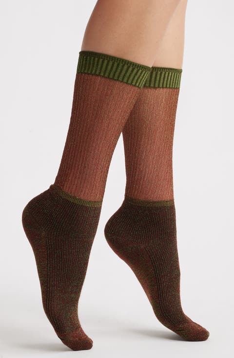 Shimmery Lights Crew Socks