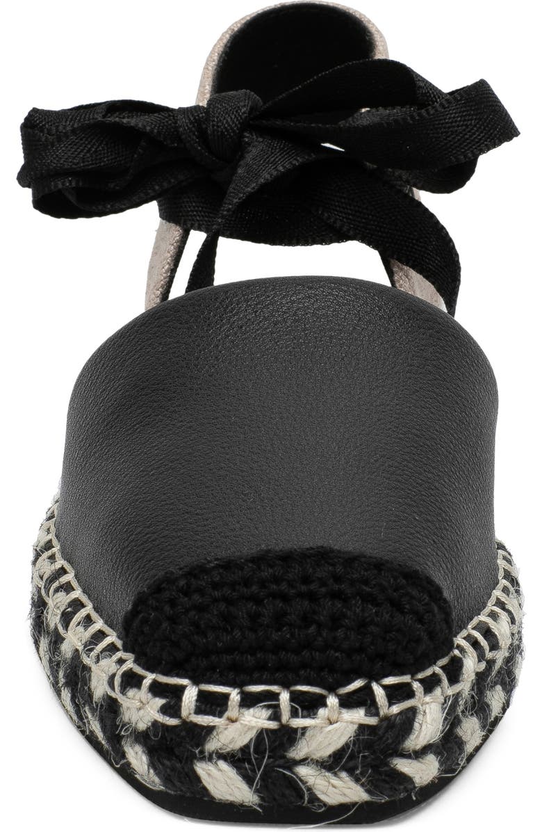 Linea Paolo Sol Espadrille Sandal, Alternate, color, Black/ Beige