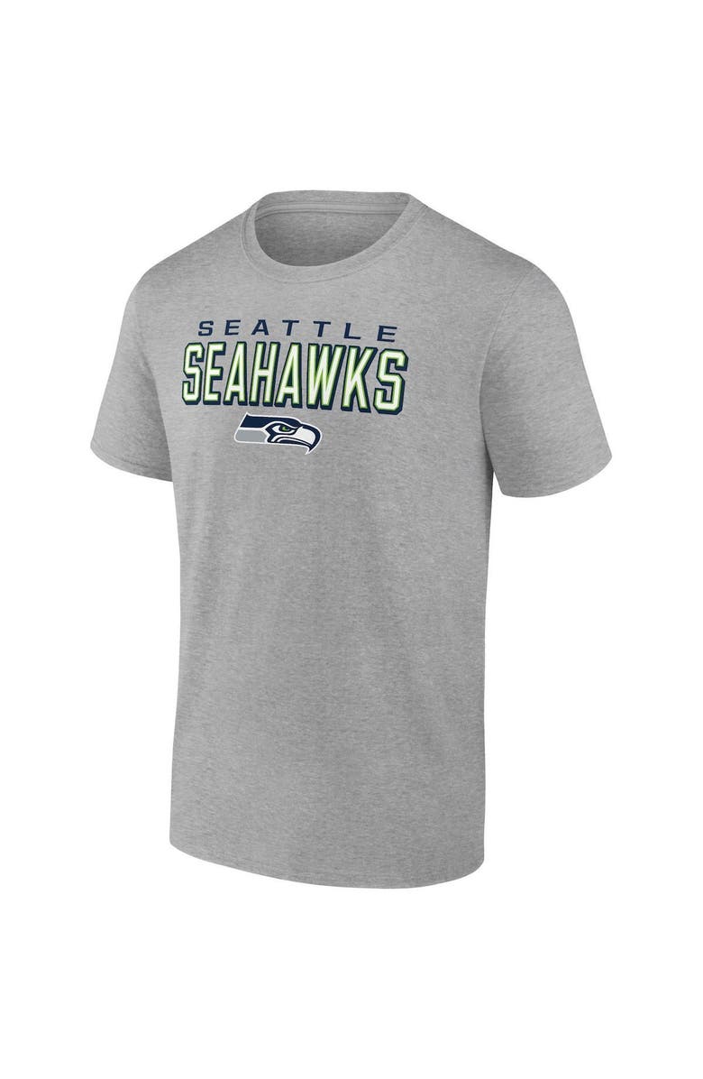FANATICS Men's Fanatics Branded Navy/Heathered Gray Seattle Seahawks T-Shirt Combo Pack, Alternate, color, 