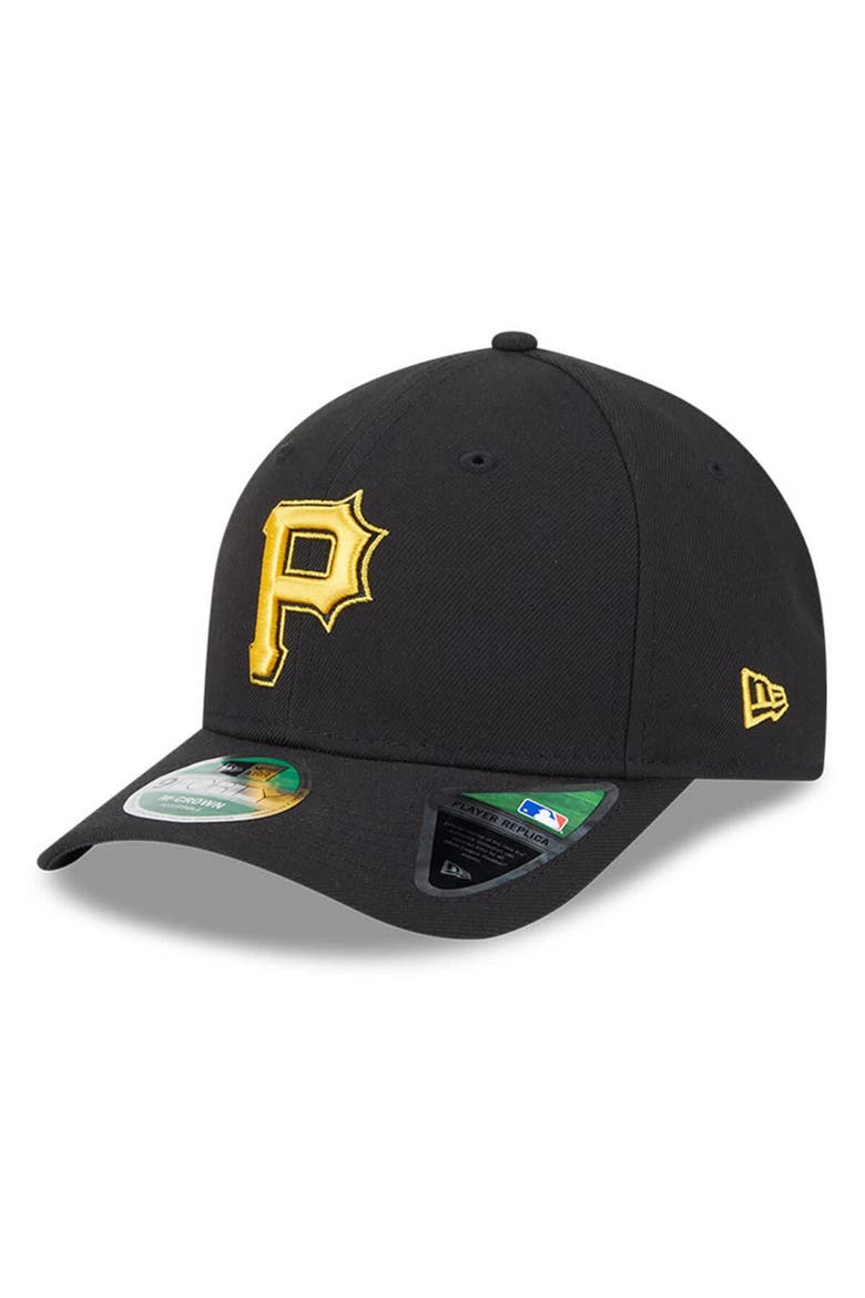 Men's New Era  Black Pittsburgh Pirates Player Replica 9FORTY Adjustable Hat, Main, color, Black