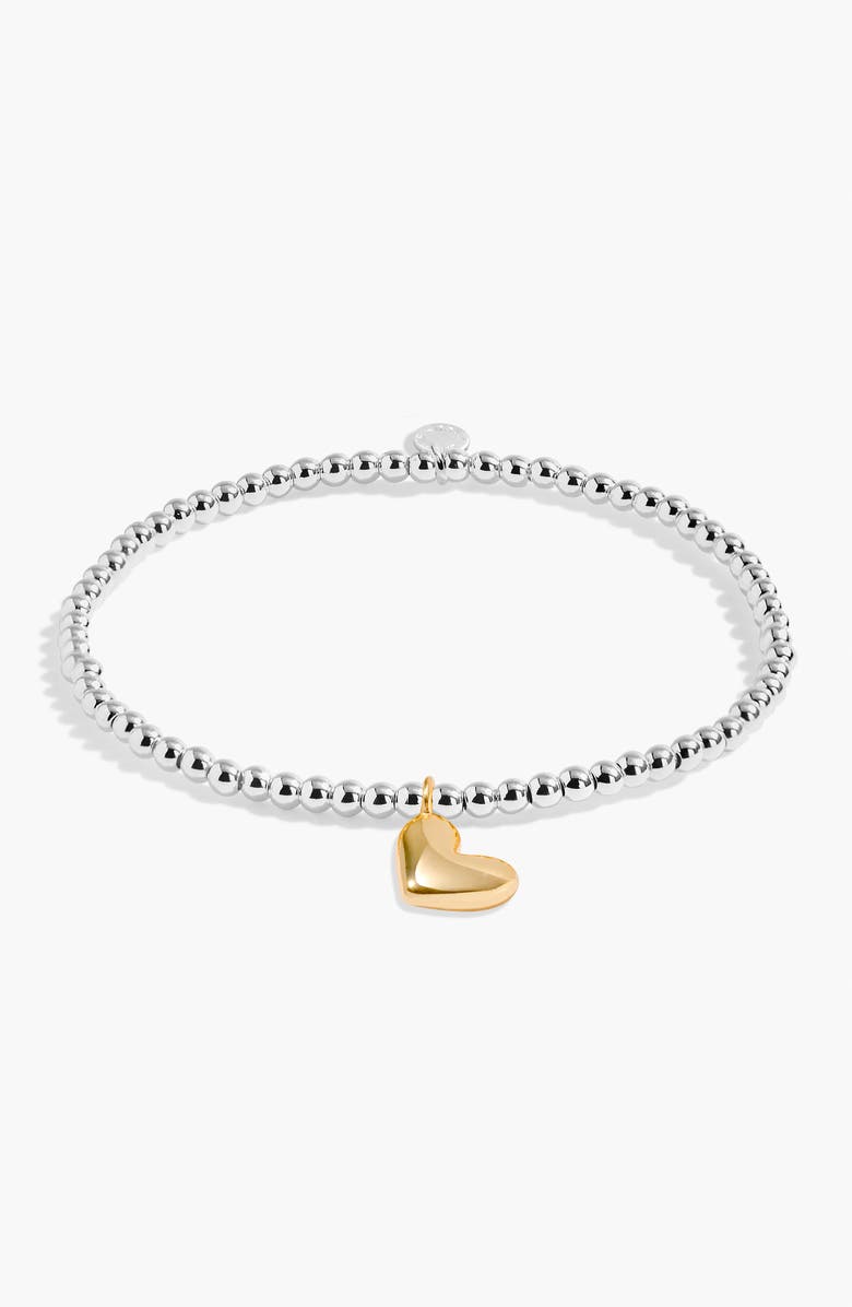 A Littles & Co A Little 'Heart Of Gold' Bracelet, Main, color, Metallic Silver