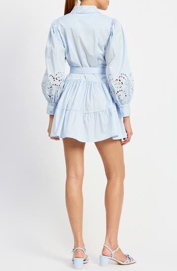 Abigail Eyelet Puff Sleeve Mini Dress Abigail Eyelet Puff Sleeve Mini Dress