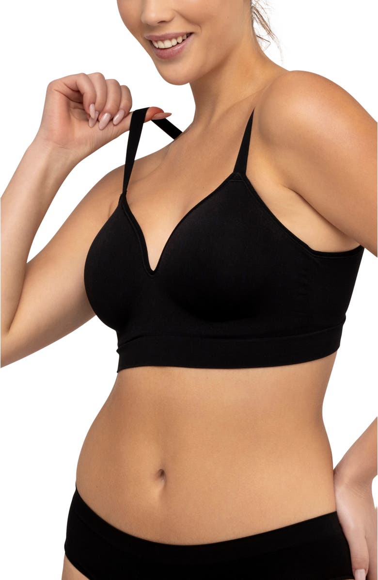 Underoutfit The Secret Infinitive Support Bra, Alternate, color, Black