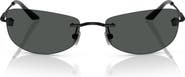 Versace 60mm Rectangular Sunglasses