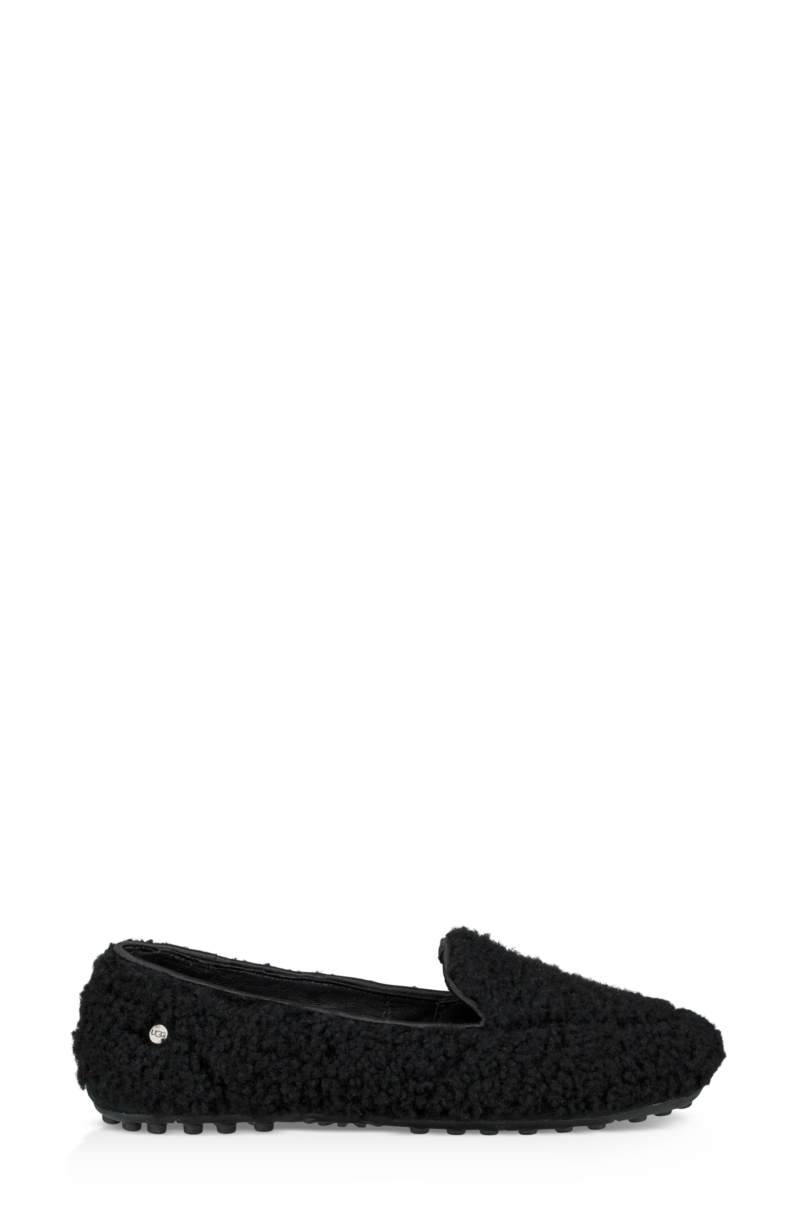 Hailey Fluff Genuine Shearling Slipper, Alternate, color, BLACK
