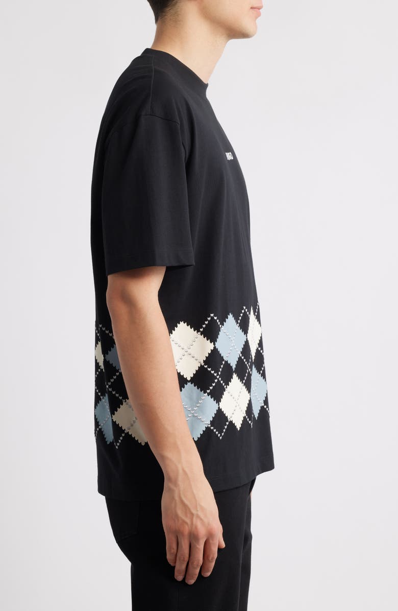 HUGO Dulapo Argile Cotton T-Shirt, Alternate, color, Black