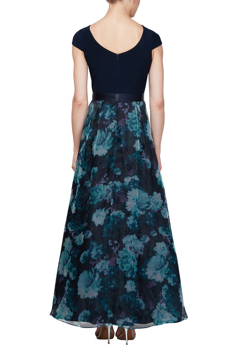 Organza Patterned Gown, Alternate, color, NML