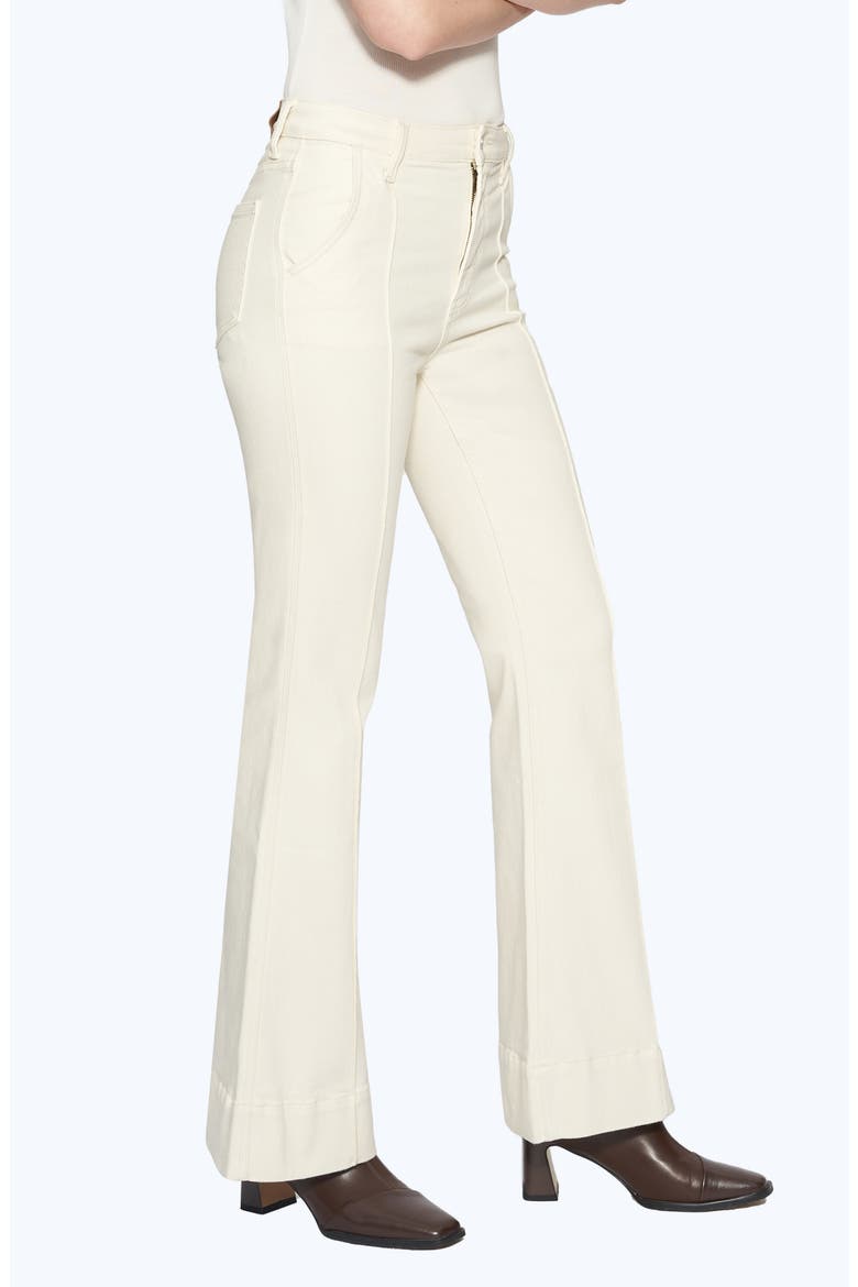 High Waist Flare Jeans, Alternate, color, WHITE