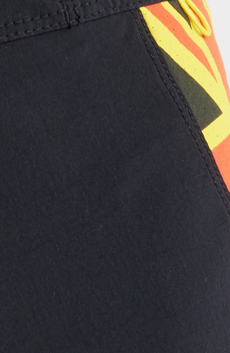 Florence Cordura Airtex Pro Hawaii Camo Water Repellent Board Shorts, Alternate, color, Black Multi