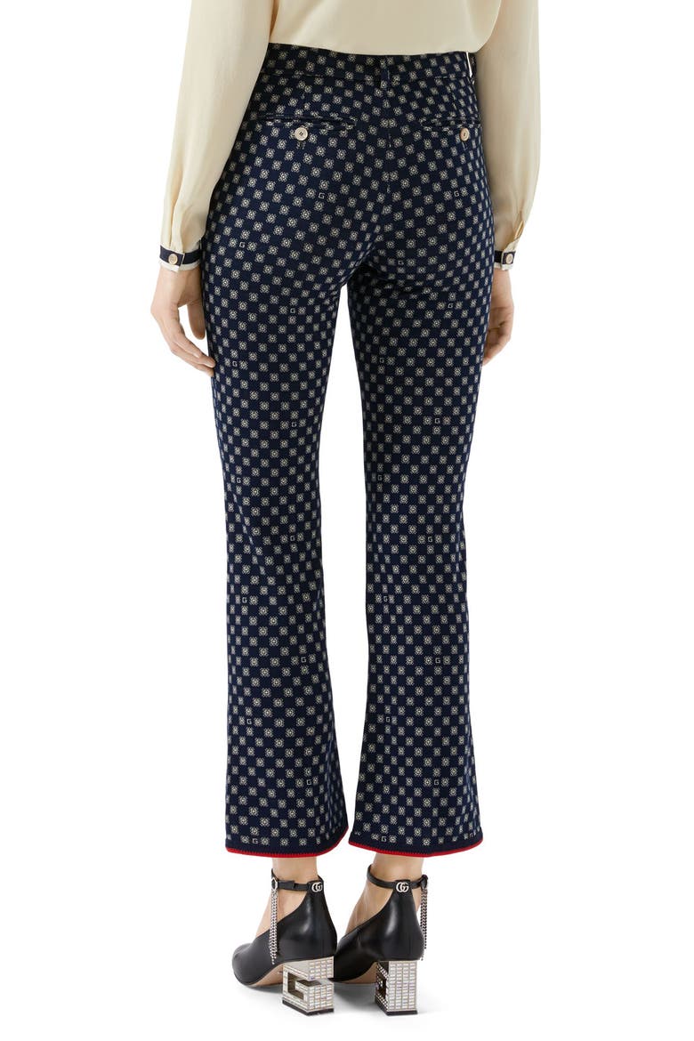 G-Frames Jersey Bootcut Pants, Alternate, color, CASPIAN/ BEIGE