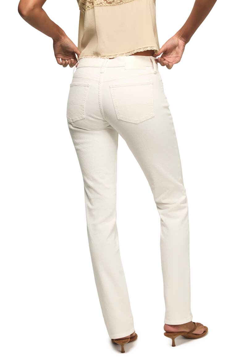 Sweet Mid Rise Straight Leg Jeans, Alternate, color, BRIGHT WHITE