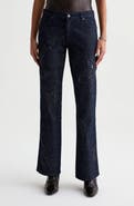 AG Angel Embroidered Low Rise Bootcut Jeans