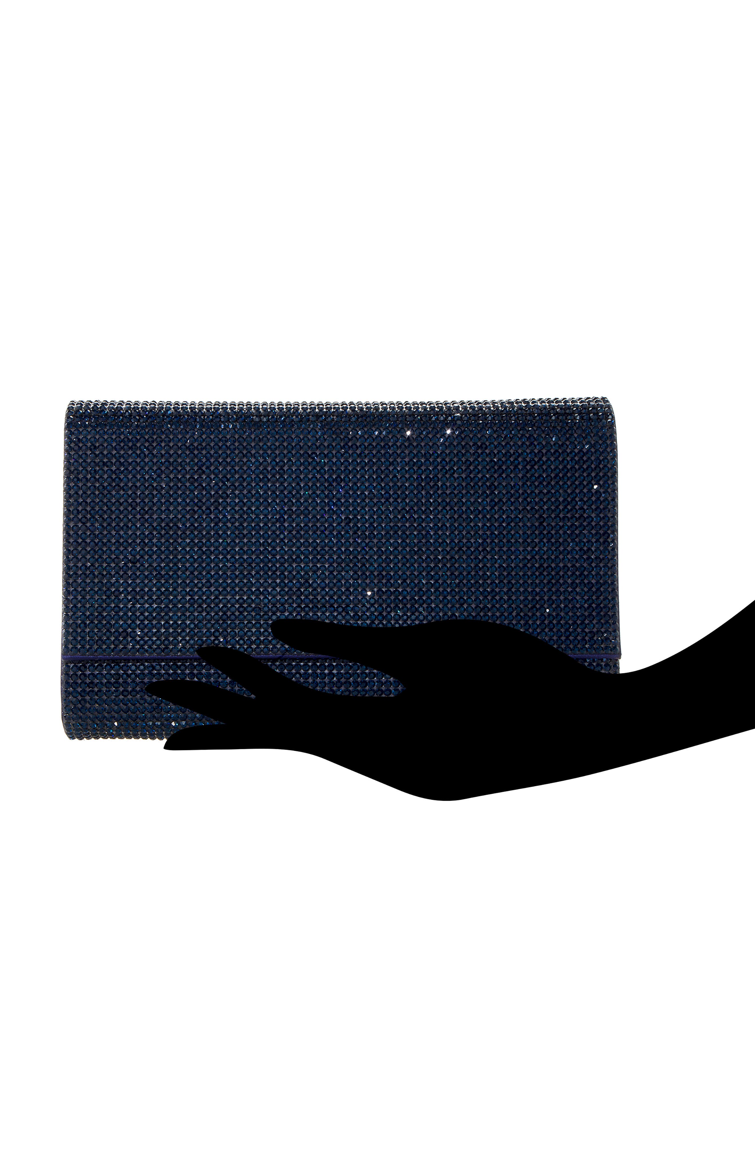 Fizzoni Beaded Clutch, Alternate, color, SILVER NAVY