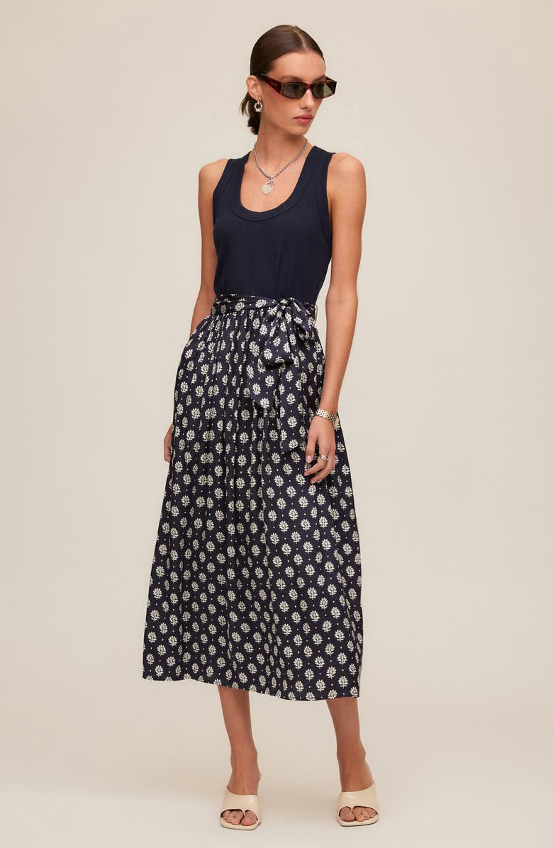 FIFTEEN TWENTY Sleeveless Belted Midi Dress, Alternate, color,