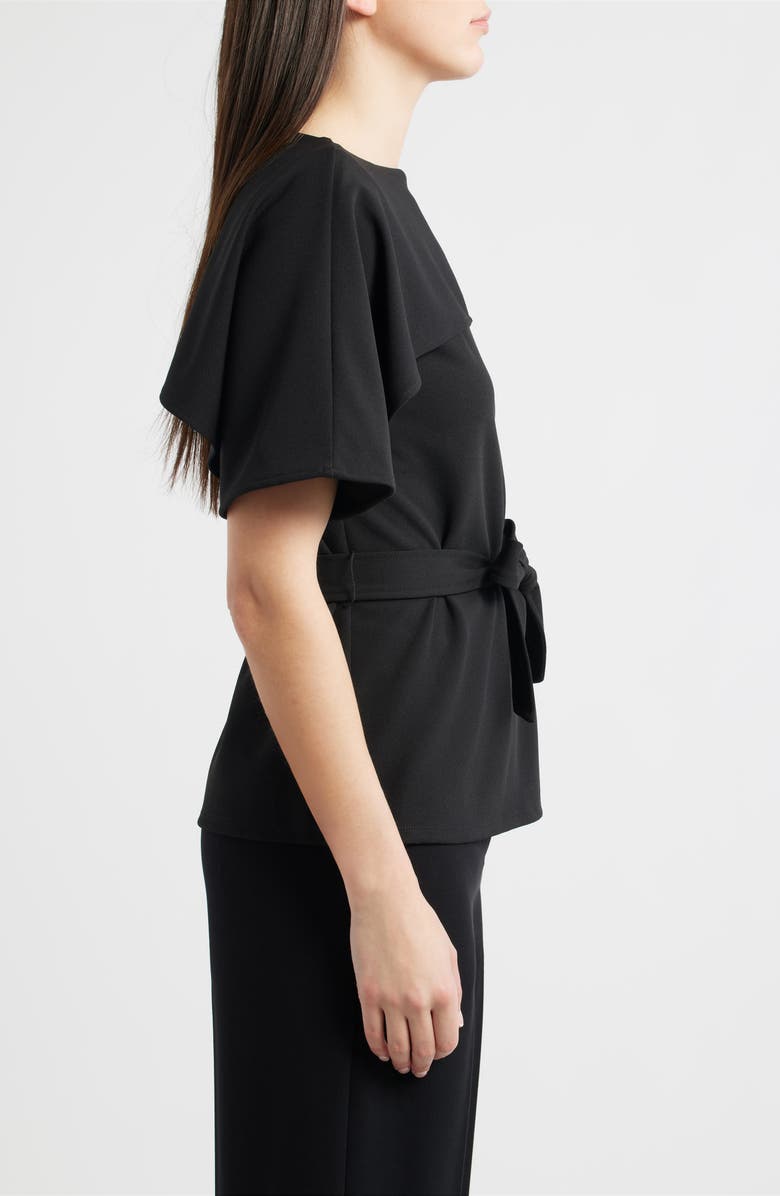 Anne Klein Layered Bateau Neck Knit Top, Alternate, color, Anne Black