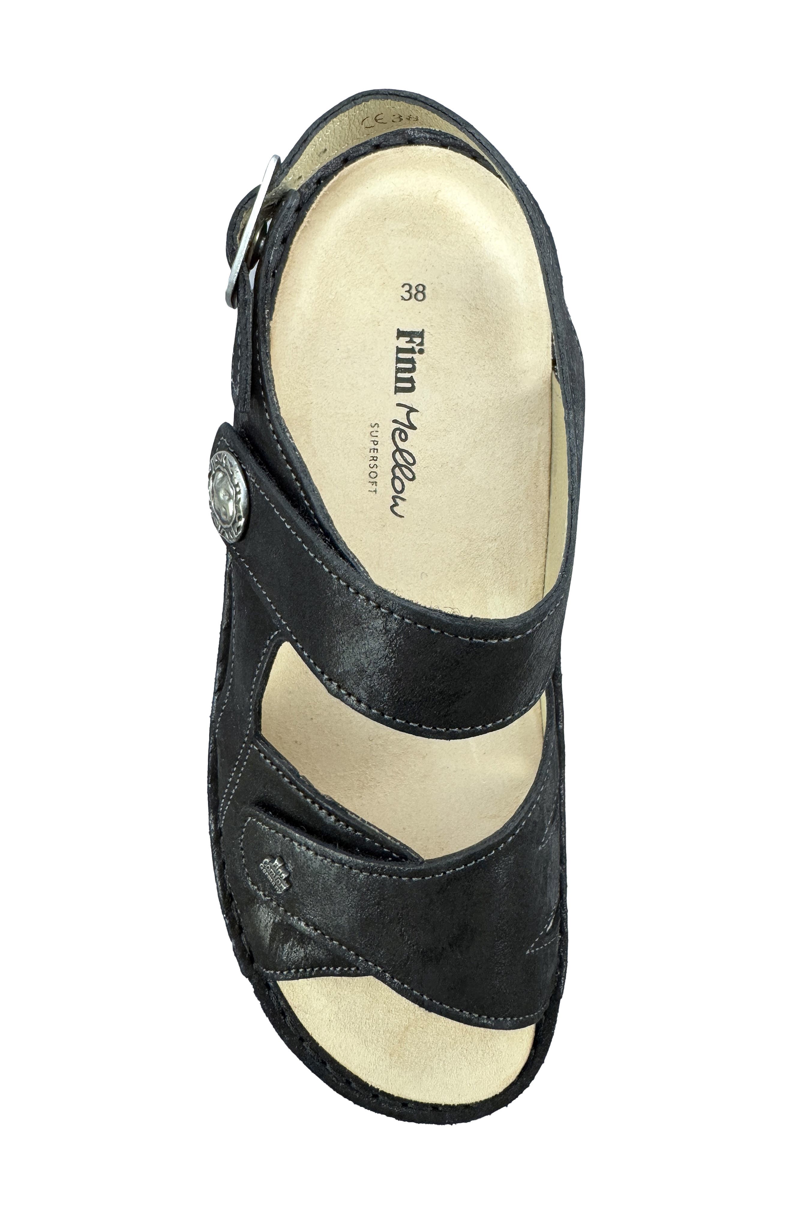 Finn Comfort Barbuda Sandal, Alternate, color, Nero Vegas