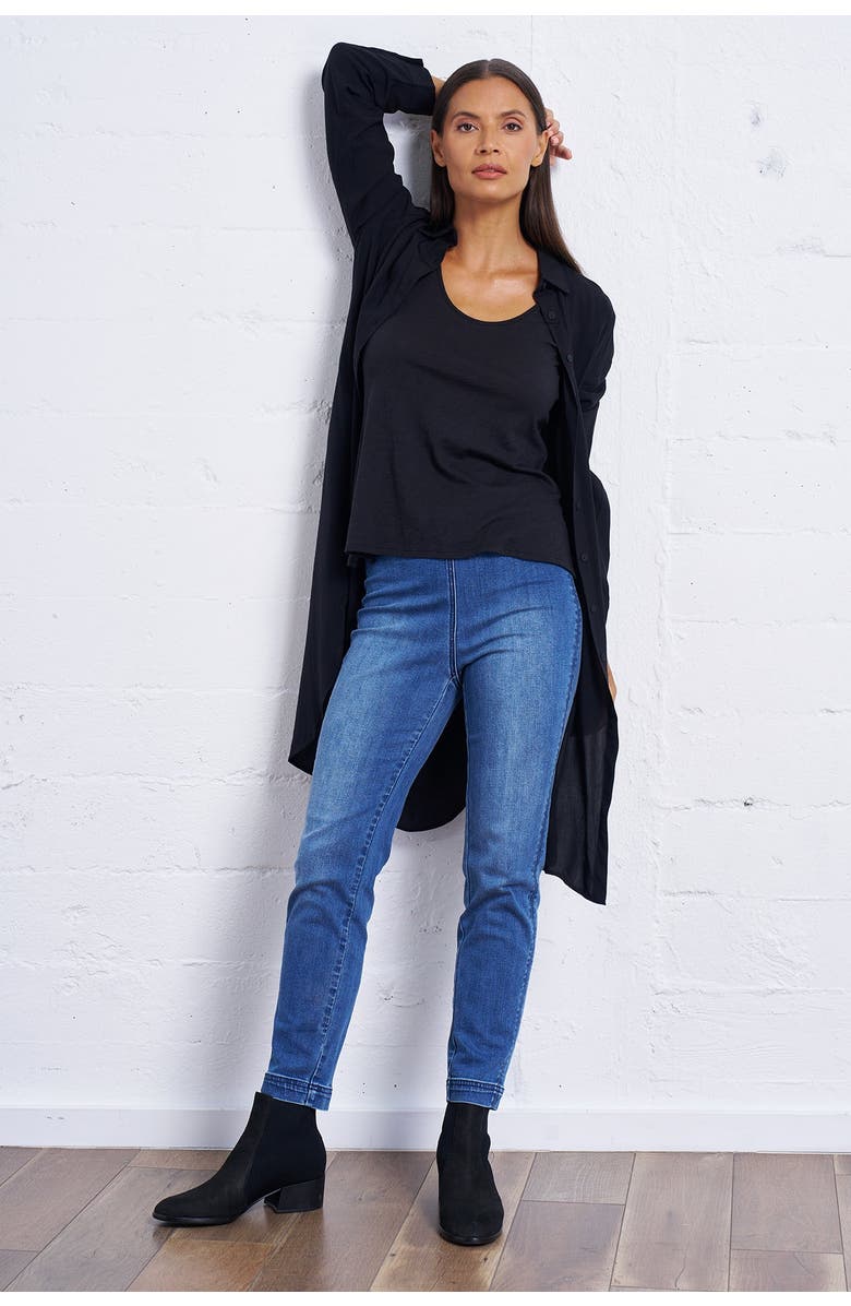 Franne Golde Original Stretch Magic Pant, Alternate, color, Black