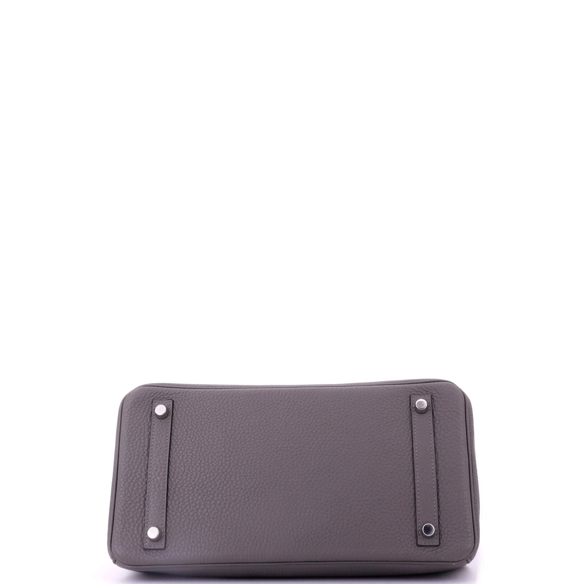 Pre-Owned Hermes Birkin Handbag Grey Togo with Palladium Hardware 30, Alternate, color, 