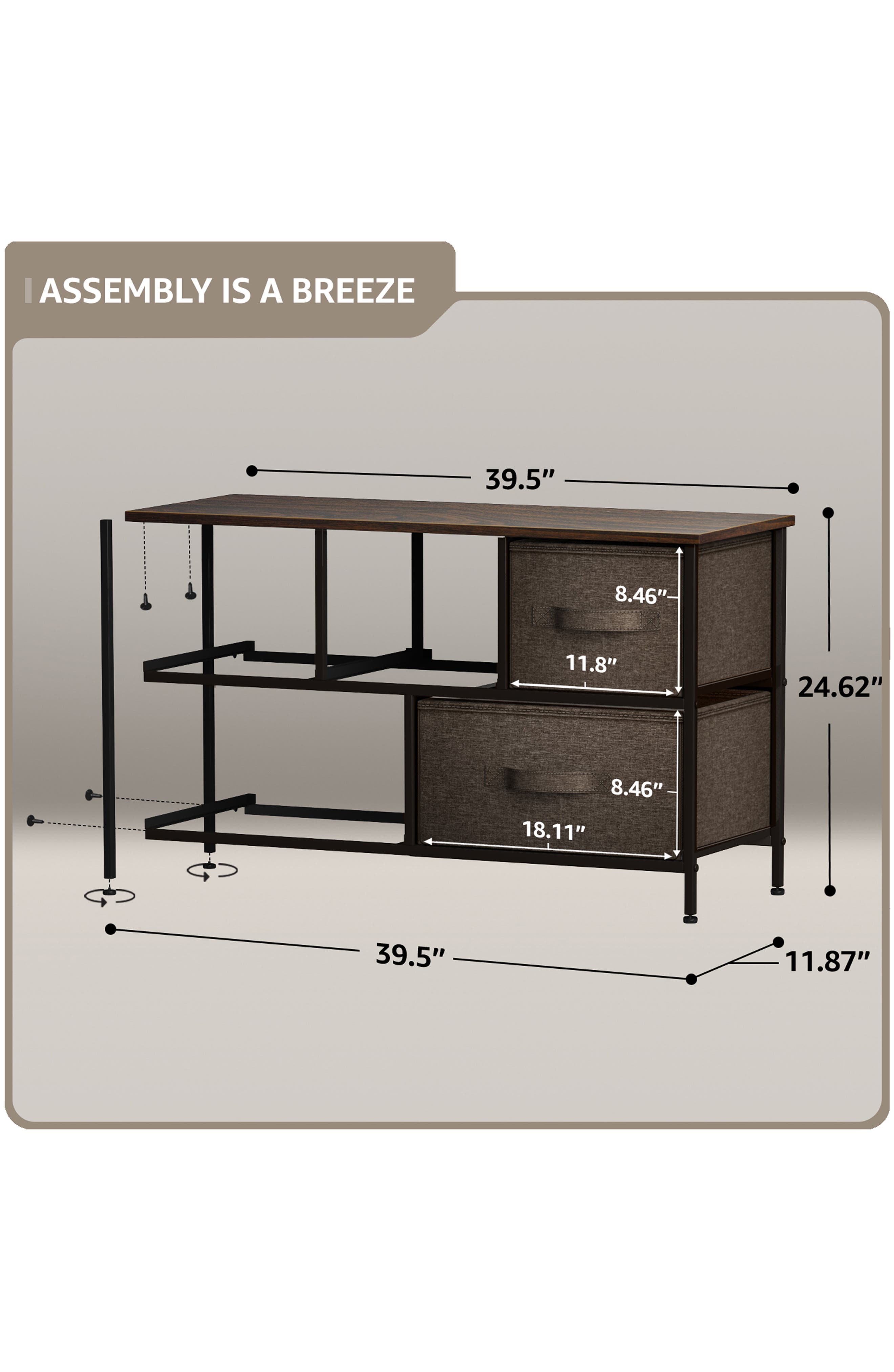 SORBUS Brown Storage Cube Dresser | Nordstromrack