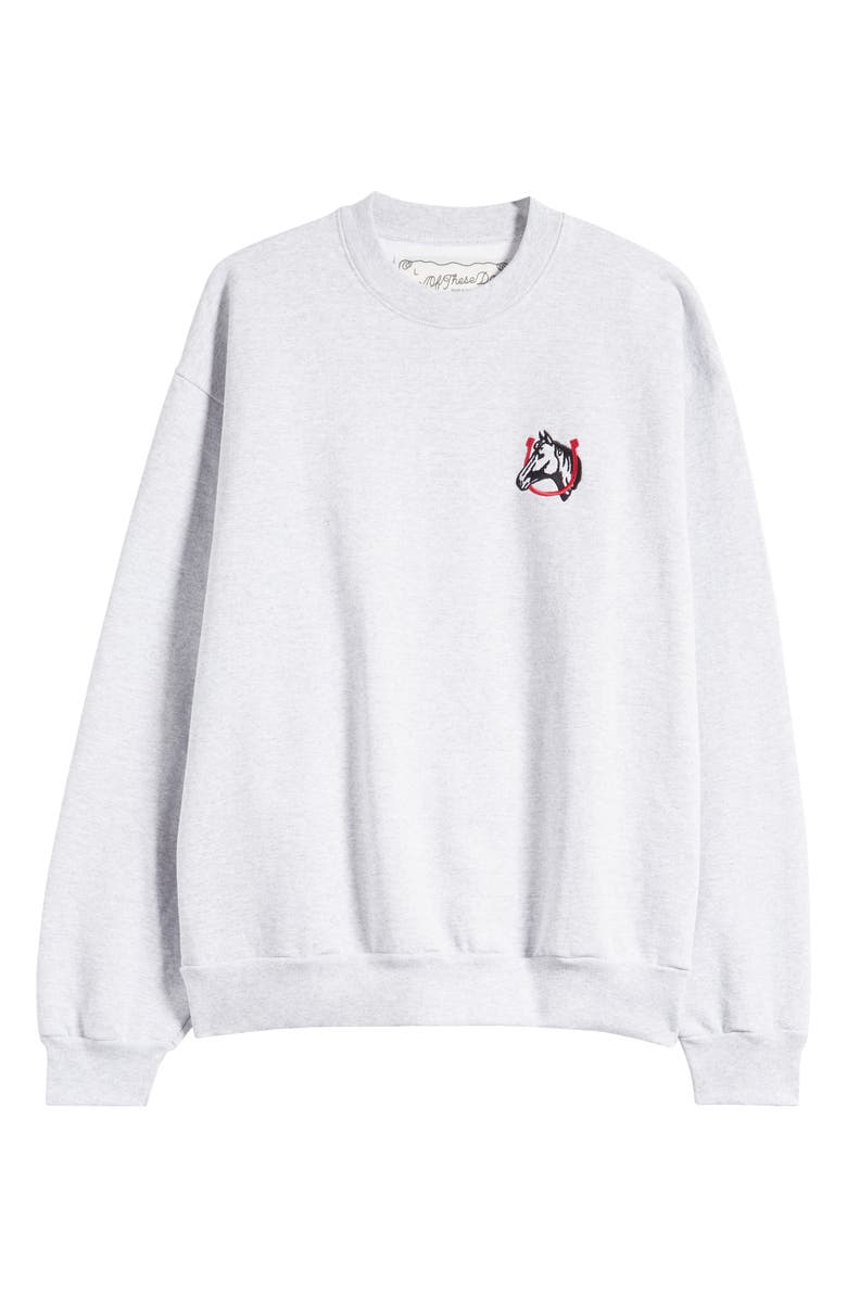 ONE OF THESE DAYS Horse Shoe Embroidered Sweatshirt, Alternate, color, 