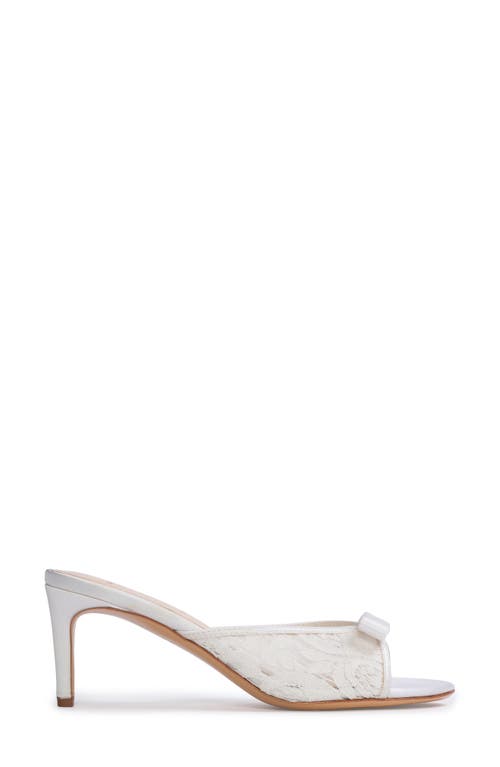 Black Suede Studio Rita Slide Sandal In White Lace