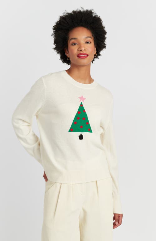 Chinti & Parker Wool-cashmere Xmas Tree Sweater In Neutral