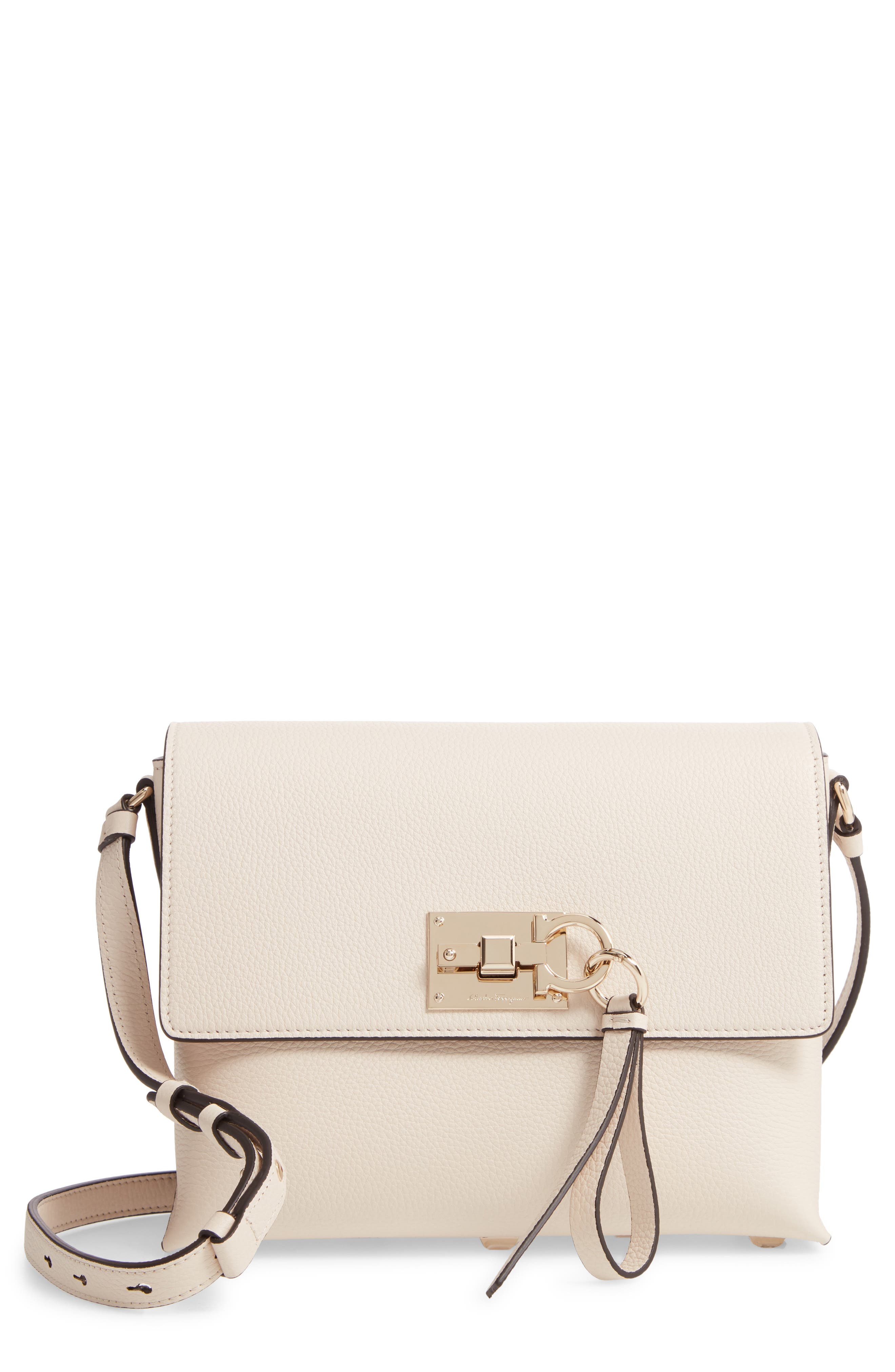 FERRAGAMO Salvatore Ferragamo Small The Studio Leather Crossbody Bag, Main, color, 